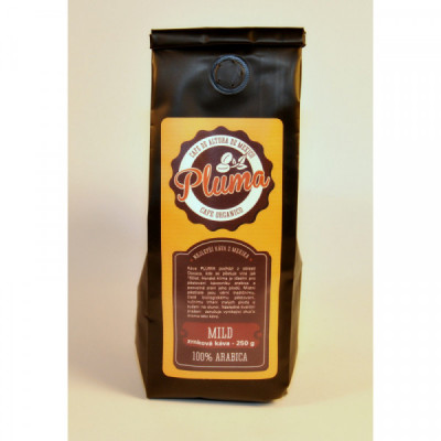 Káva Pluma mild zrno (balení 250g) Káva Pluma mild zrno (balení 250g)