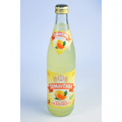 Limonáda Šumavěnka grapefruit bez cukru 0,5l + vratná lahev Limonáda Šumavěnka grapefruit bez cukru 0,5l + vratná lahev