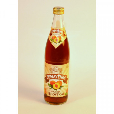 Limonáda Šumavěnka broskev ledový čaj 0,5l + vratná lahev