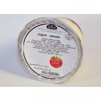 Jogurt jahoda Šumavský statek 200g Jogurt jahoda Šumavský statek 200g