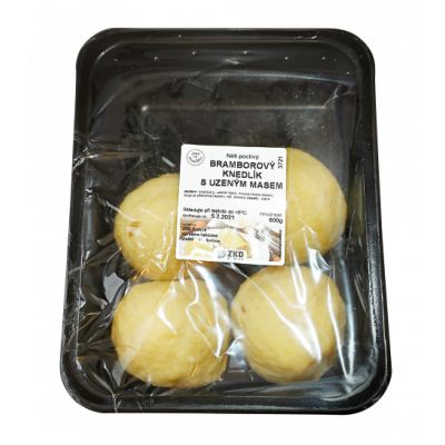 Bramborové knedlíky s uzeným masem 600g (4ks) Bramborové knedlíky s uzeným masem 600g (4ks)