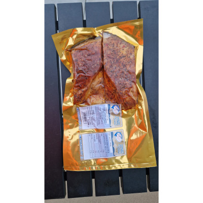 Kapr uzený, porce v dekoračním koření, VAC, cca 350g